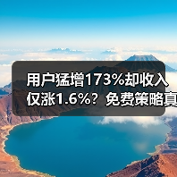 用户猛增173%却收入仅涨1.6%?免费策略真能带来盈利?(图4) 用户猛增173%却收入仅涨1.6%?免费策略真能带来盈利?(图4)